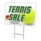 Signmission Tennis Sale Yard Sign & Stake outdoor plastic coroplast window, C-2436 Tennis Sale C-2436 Tennis Sale - alternate 1